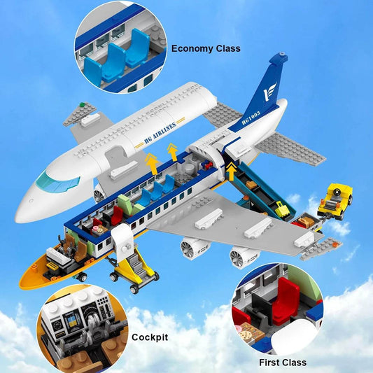 Premium Airplane Building Set With LED For Kids Six Up - ToylandEU