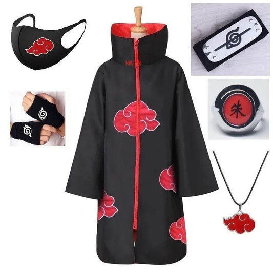 Pięcioczęściowy zestaw kostiumów Akatsuki Cloak dla dorosłych – ToylandEU
