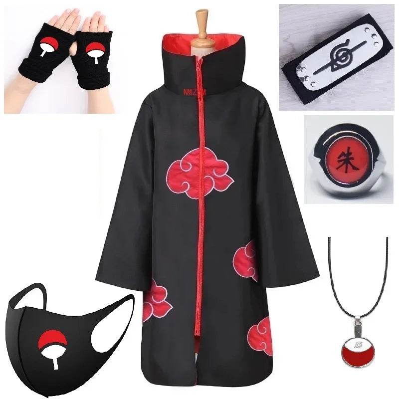 Комплект от пет части за костюм на наметалото на Акацуки за възрастни - ToylandEU