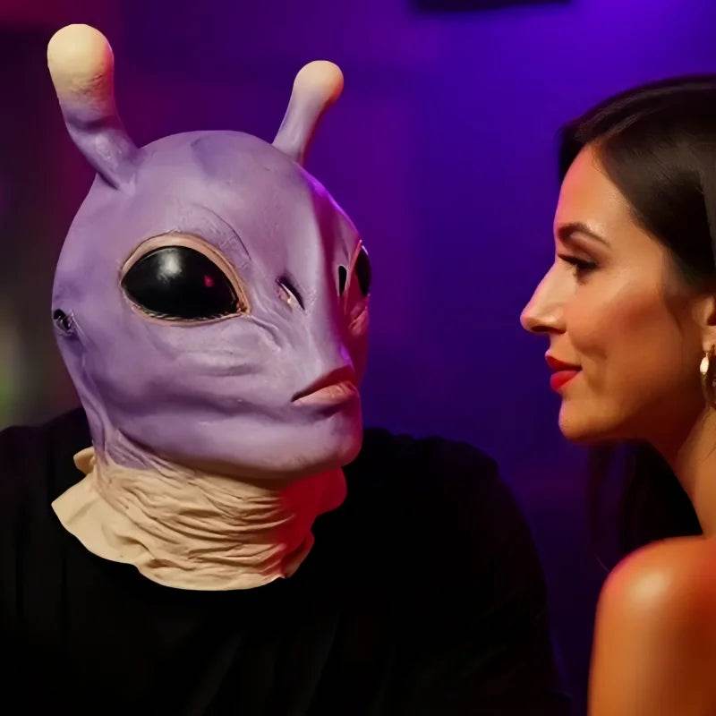 Premium Alien Mask Purple Latex For Halloween Parties - ToylandEU