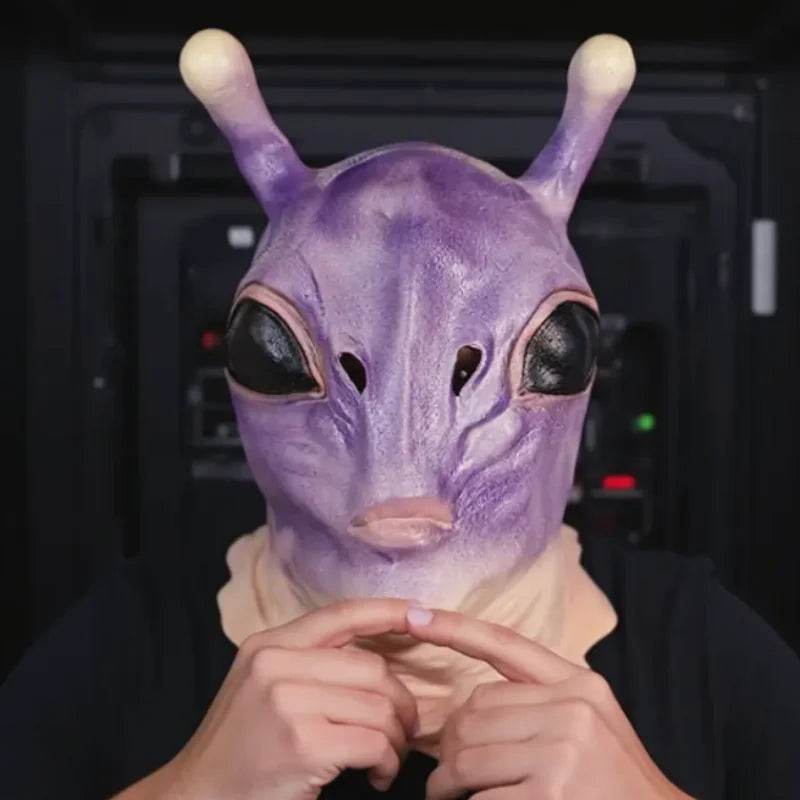 Premium Alien Mask Purple Latex For Halloween Parties - ToylandEU