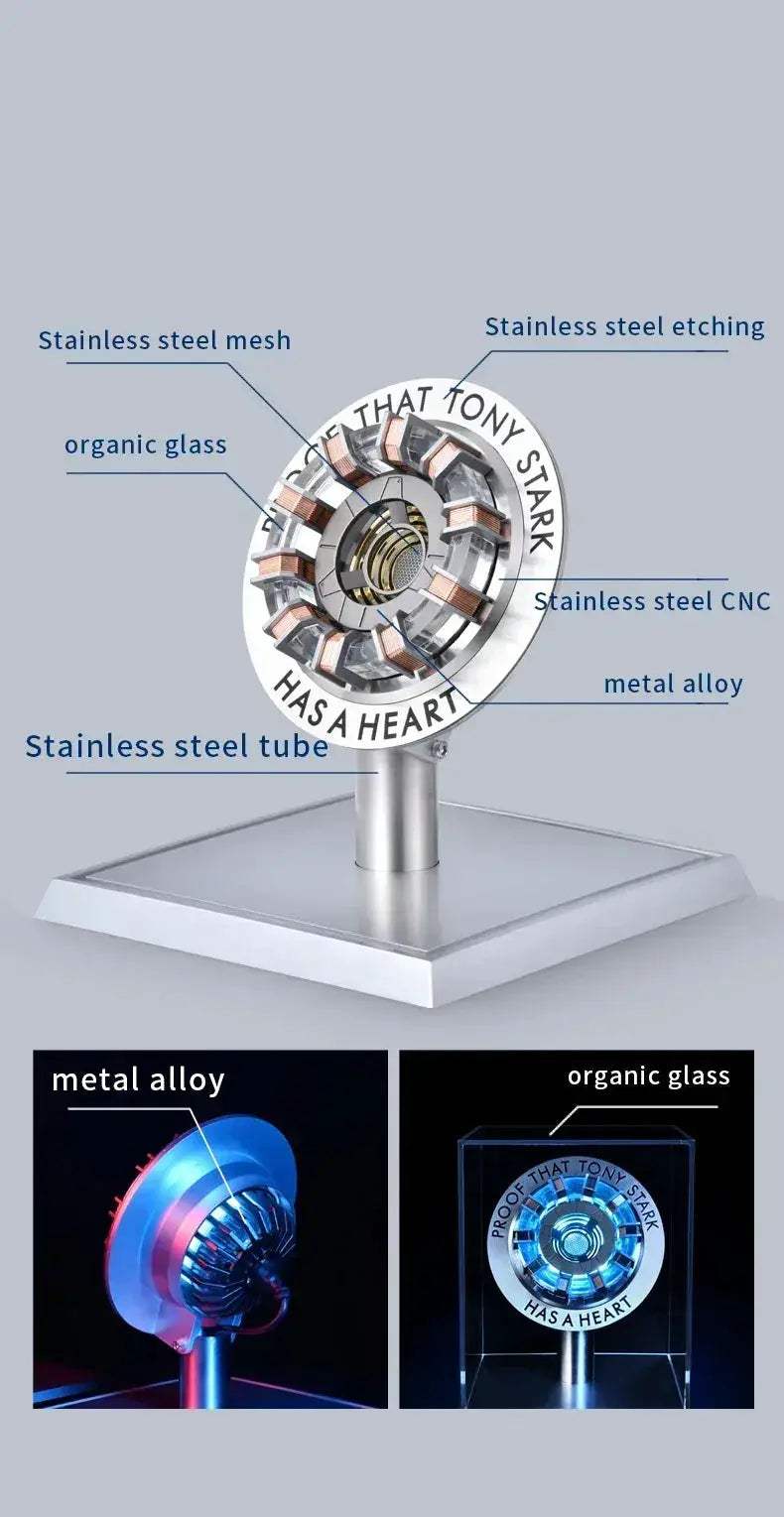 Premium Alloy Arc Reactor Chest Light Iron Man MkI Model - ToylandEU