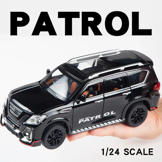 Premium Alloy Diecast Car 1 24 Nissan Patrol Off Road Sound And Light Boys - ToylandEU