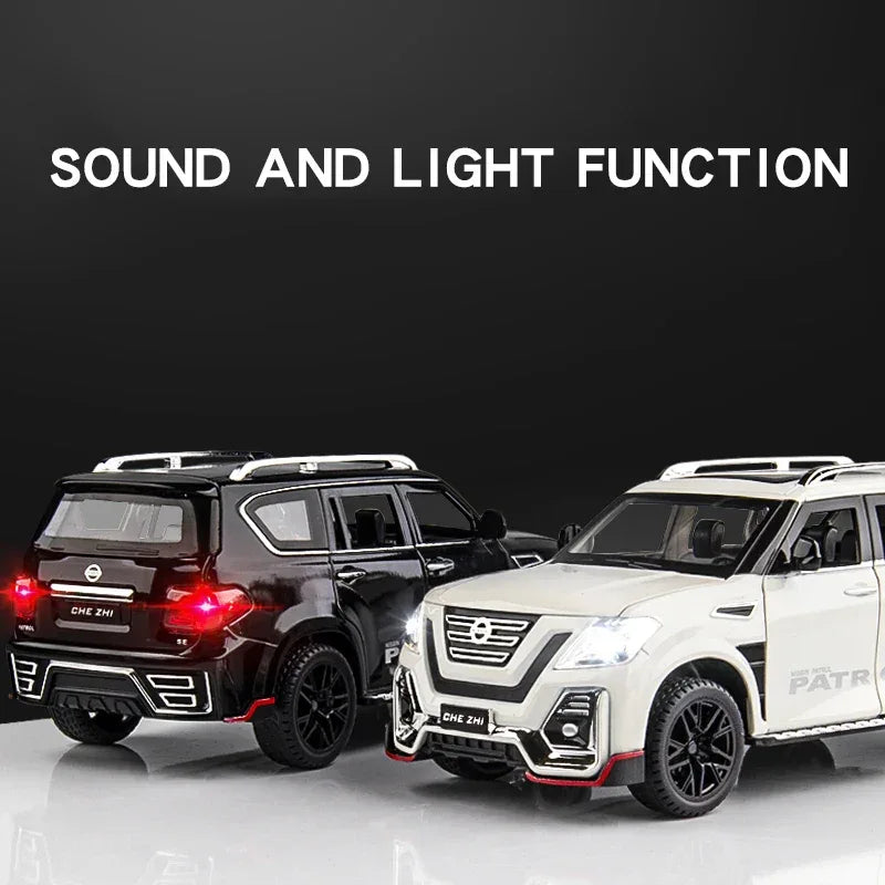 Premium Alloy Diecast Car 1 24 Nissan Patrol Off Road Sound And Light Boys - ToylandEU