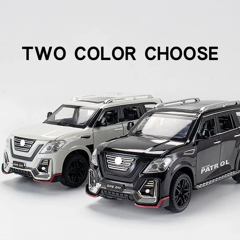 Premium Alloy Diecast Car 1 24 Nissan Patrol Off Road Sound And Light Boys - ToylandEU