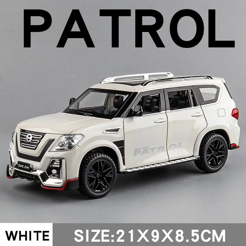Premium Alloy Diecast Car 1 24 Nissan Patrol Off Road Sound And Light Boys - ToylandEU