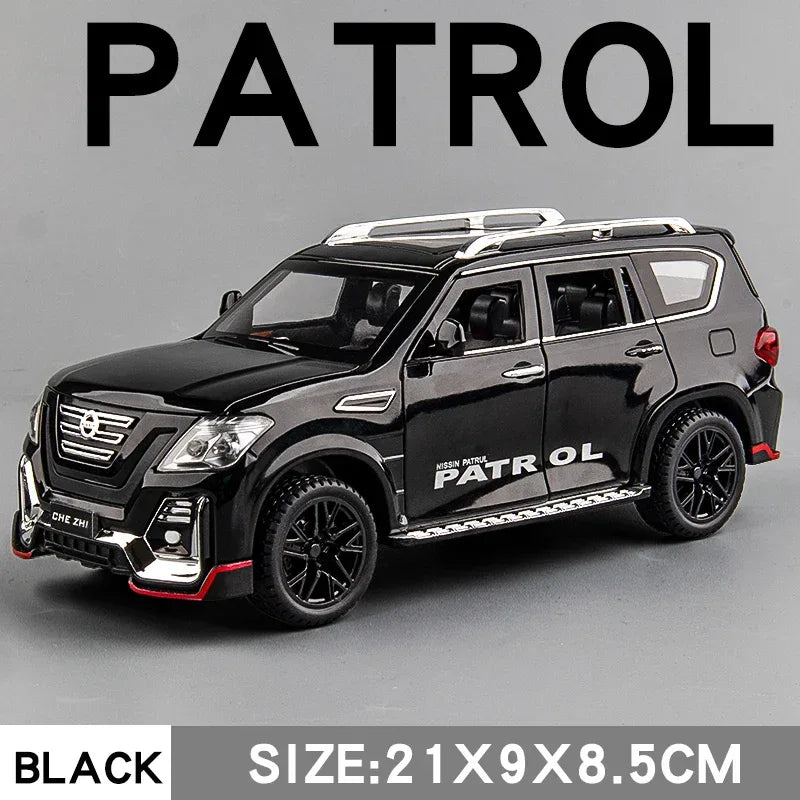 Premium Alloy Diecast Car 1 24 Nissan Patrol Off Road Sound And Light Boys - ToylandEU