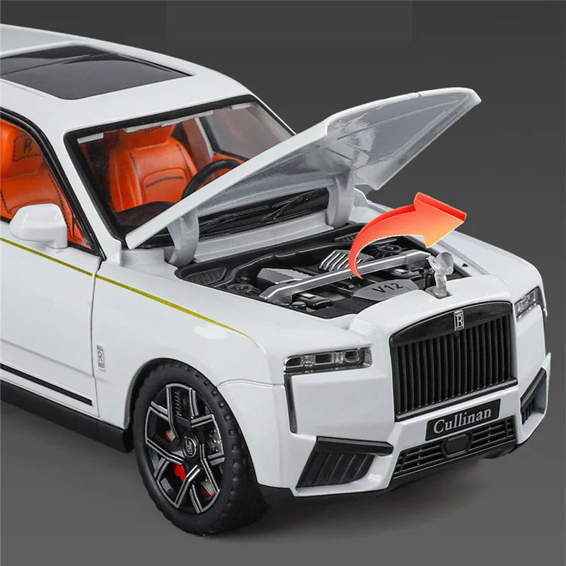 Premium Alloy Diecast Car Model Rolls Royce Cullinan With Sound And Light Simulation For Kids Gift - ToylandEU