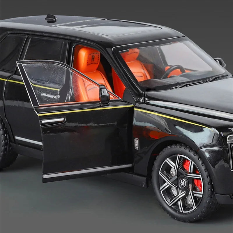 Premium Alloy Diecast Car Model Rolls Royce Cullinan With Sound And Light Simulation For Kids Gift - ToylandEU