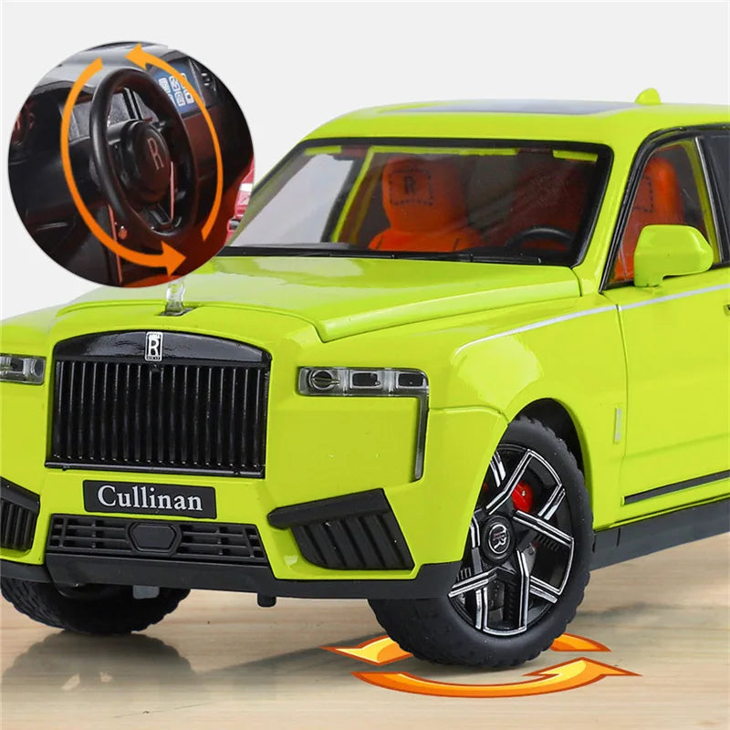 Premium Alloy Diecast Car Model Rolls Royce Cullinan With Sound And Light Simulation For Kids Gift - ToylandEU