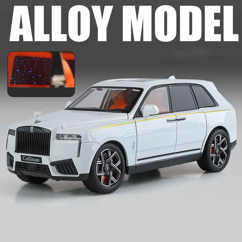 Premium Alloy Diecast Car Model Rolls Royce Cullinan With Sound And Light Simulation For Kids Gift - ToylandEU