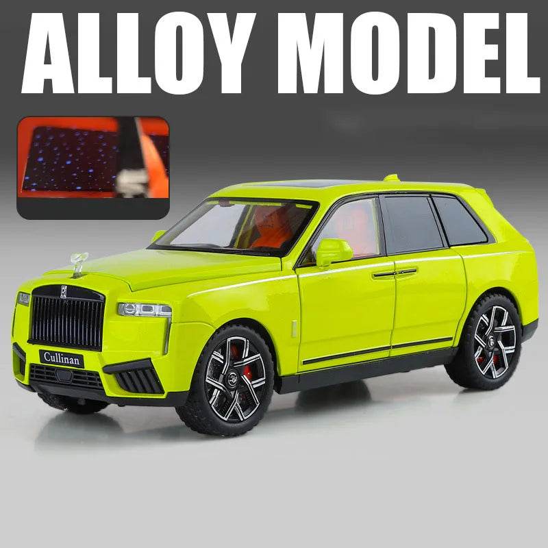 Premium Alloy Diecast Car Model Rolls Royce Cullinan With Sound And Light Simulation For Kids Gift - ToylandEU
