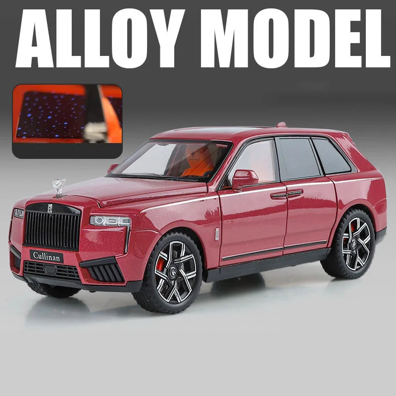 Premium Alloy Diecast Car Model Rolls Royce Cullinan With Sound And Light Simulation For Kids Gift - ToylandEU