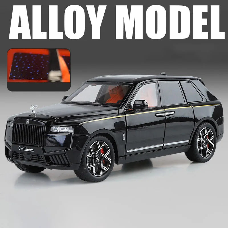 Premium Alloy Diecast Car Model Rolls Royce Cullinan With Sound And Light Simulation For Kids Gift - ToylandEU