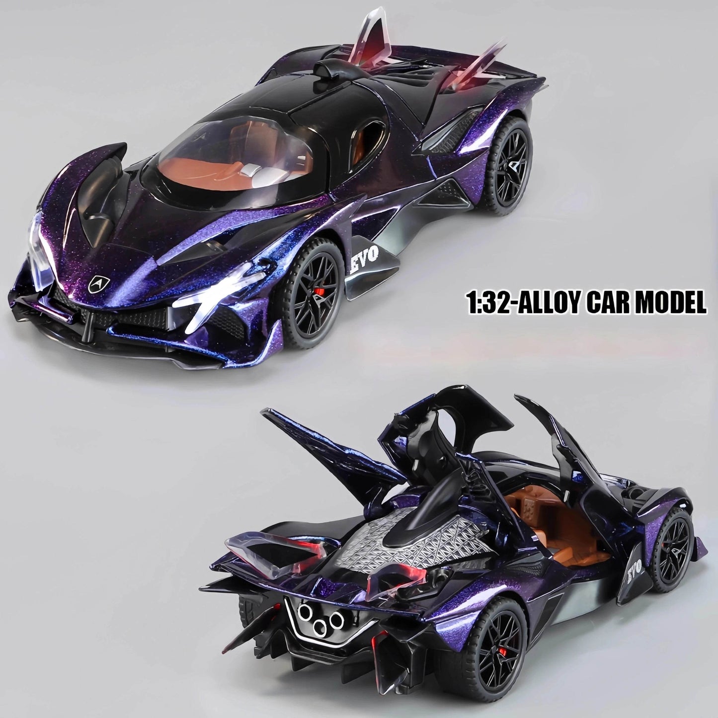 Premium Alloy Diecast Car One To Thirty Two Scale With Sound And Light Pull Back For Adult Collectors - ToylandEU