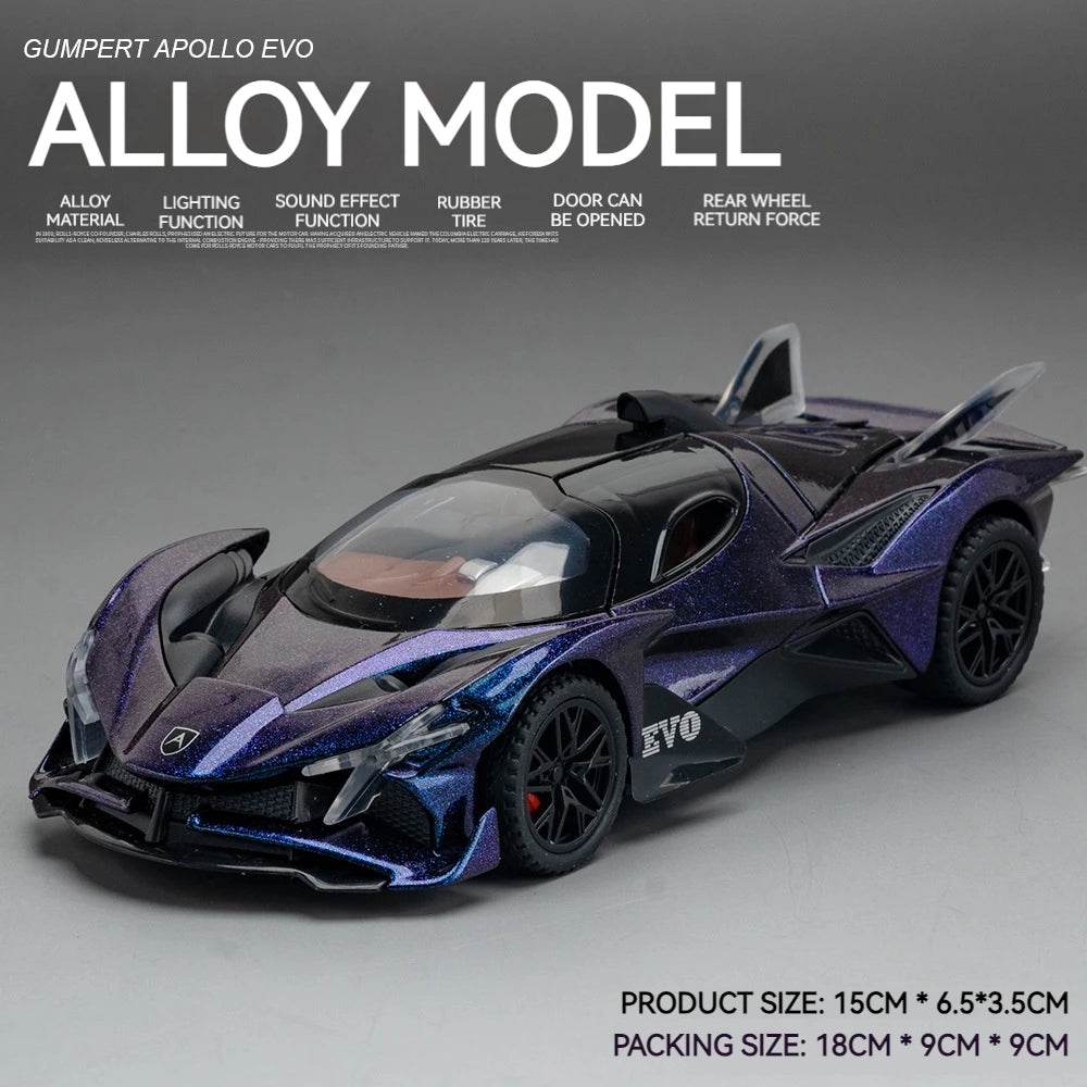 Premium Alloy Diecast Car One To Thirty Two Scale With Sound And Light Pull Back For Adult Collectors - ToylandEU