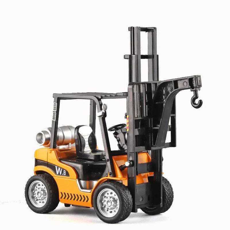 Premium Alloy Diecast Construction Crane And Warehouse Forklift Model With Sound And Light For Boys - ToylandEU