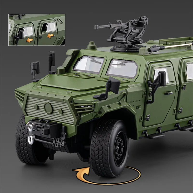 Premium Alloy Diecast Model Car Explosion Proof Armor With Pull Back Sound And Light For Young Kids - ToylandEU