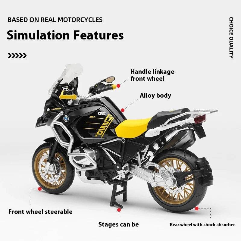 Premium Alloy Diecast Motorcycle Model 1 12 Scale BMW R1250 GS Display Ornament For Collectors And Enthusiasts - ToylandEU