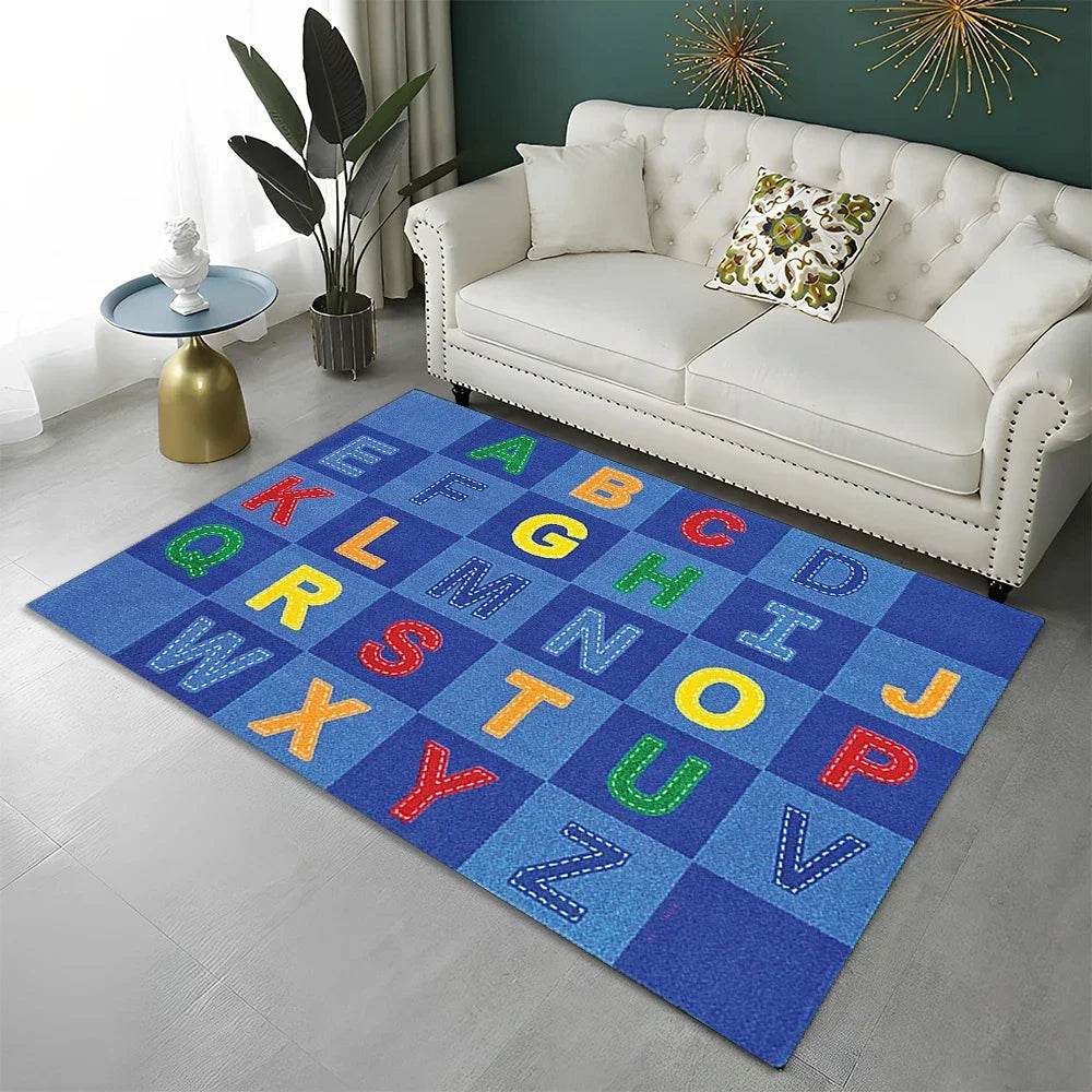 Premium Alphabet Rug Non Slip Cartoon Design For Playrooms - ToylandEU
