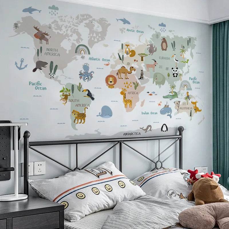 Premium Animal Map Stickers Cartoon Self Adhesive Kids - ToylandEU