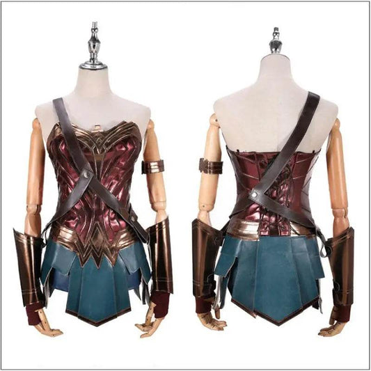 Premium Anime Cosplay Dress Diana Faux Leather Corset Women - ToylandEU
