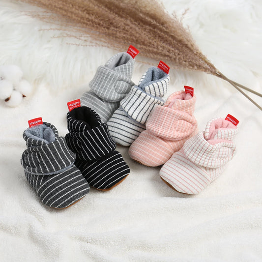 Premium Anti Slip Cotton Baby Shoes For First Walkers Unisex Warm Lightweight Booties Suitable For Zero To Twelve Months - ToylandEU