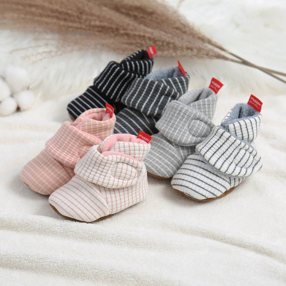 Premium Anti Slip Cotton Baby Shoes For First Walkers Unisex Warm Lightweight Booties Suitable For Zero To Twelve Months - ToylandEU