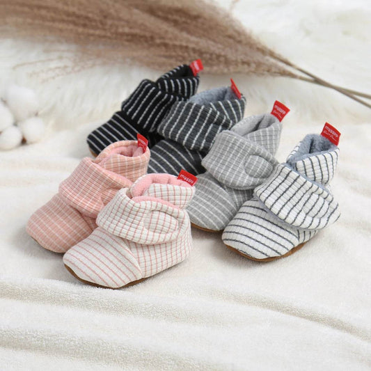 Premium Anti Slip Cotton Baby Shoes For First Walkers Unisex Warm Lightweight Booties Suitable For Zero To Twelve Months - ToylandEU
