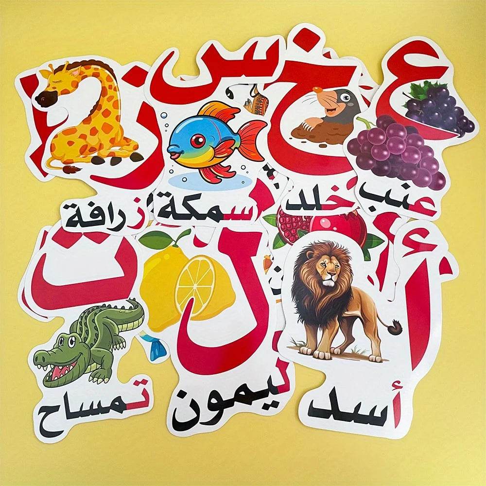 Premium Arabic Alphabet Learning Cards Durable Classrooms - ToylandEU