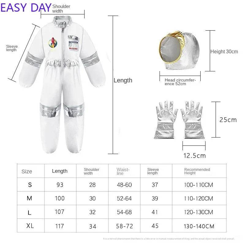 Premium Astronaut Costume White Spacesuit Unisex Kids - ToylandEU