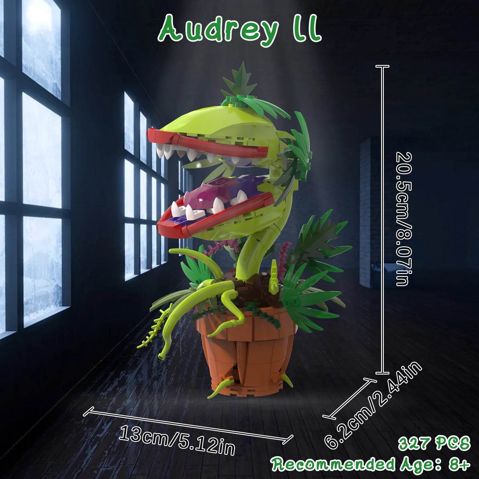 Premium Audrey II Piranha Plant Blocks & Bricks Set For Fans 327 Pieces - ToylandEU