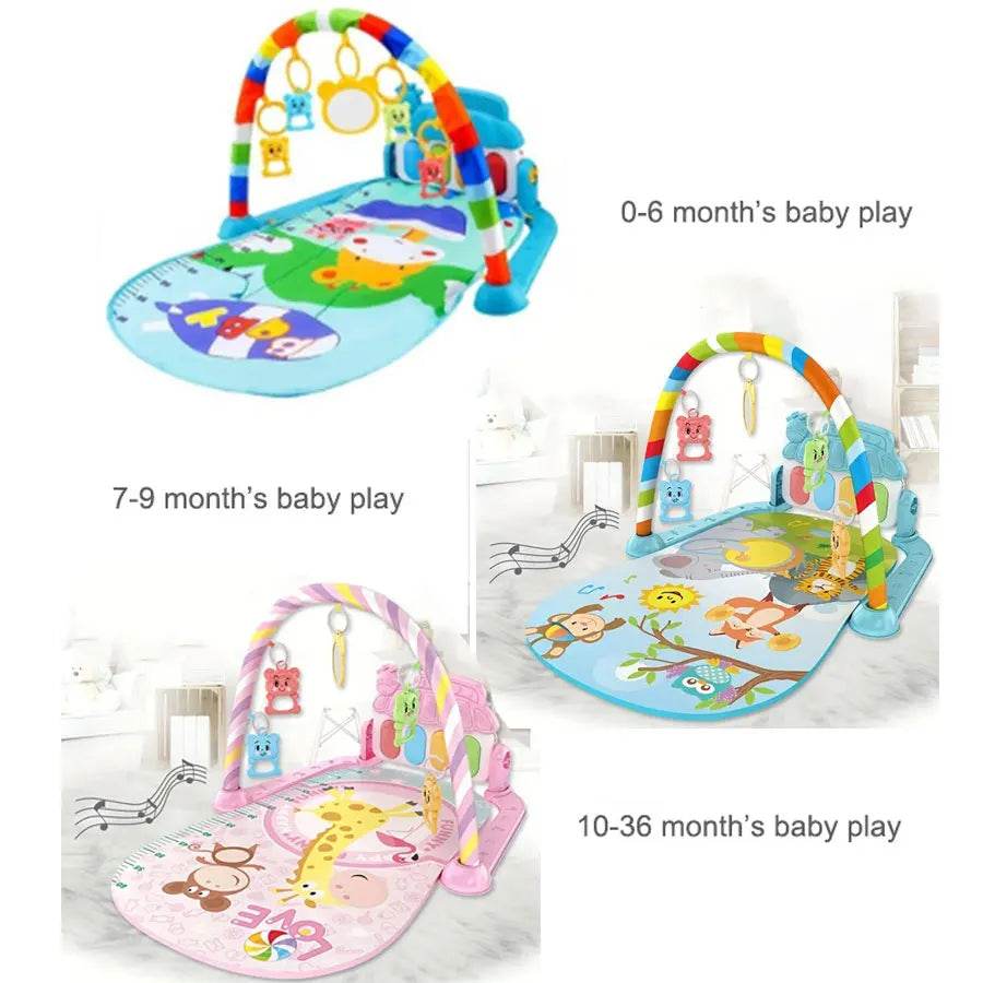 Premium Baby Activity Gym Featuring Musical Piano Keyboard Crawl And Tummy Time Play Mat For 0 To 36 Months - ToylandEU