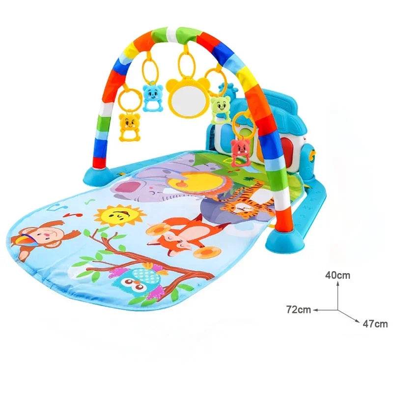 Premium Baby Activity Gym Featuring Musical Piano Keyboard Crawl And Tummy Time Play Mat For 0 To 36 Months - ToylandEU