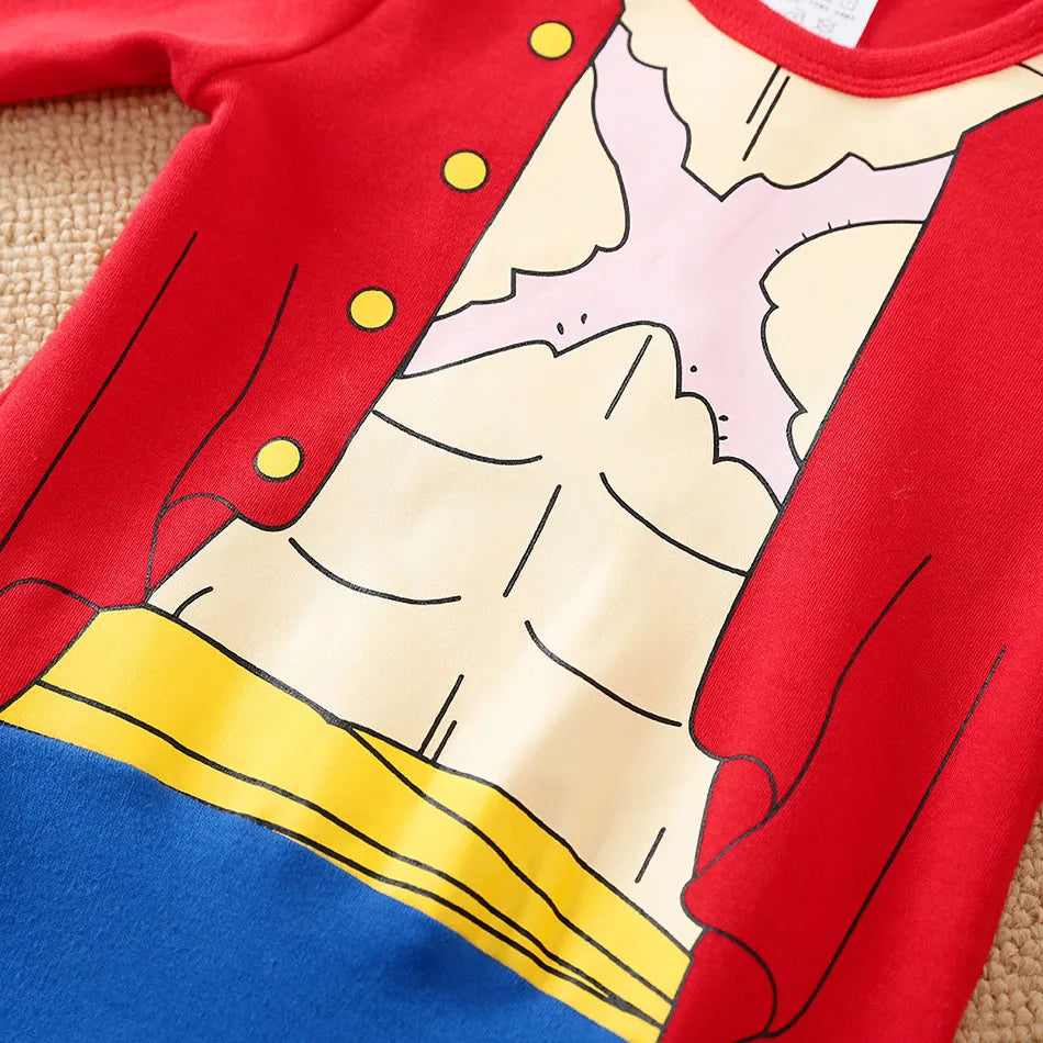 Premium Baby Cosplay Romper With Luffy Akatsuki Vegeta Theme For Unisex Infants 0 To 18 Months - ToylandEU
