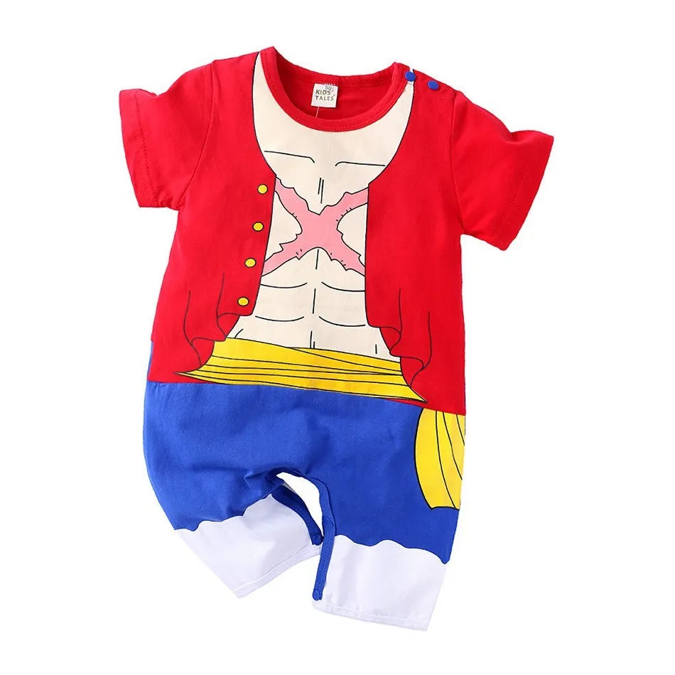 Premium Baby Cosplay Romper With Luffy Akatsuki Vegeta Theme For Unisex Infants 0 To 18 Months - ToylandEU
