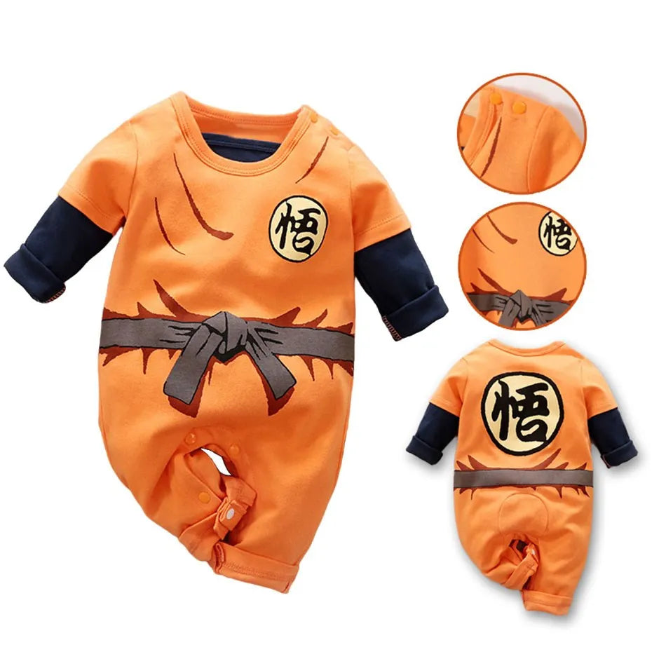 Premium Baby Cosplay Romper With Luffy Akatsuki Vegeta Theme For Unisex Infants 0 To 18 Months - ToylandEU