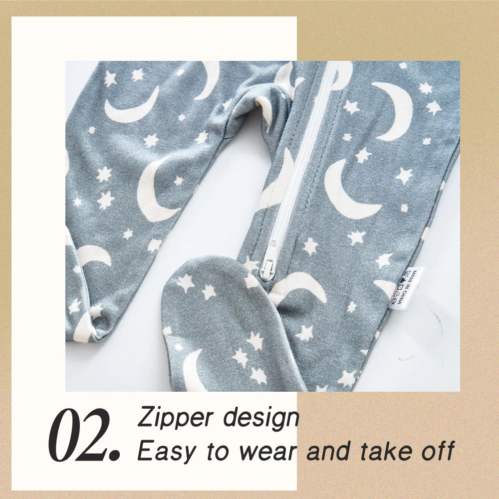 Premium Baby Romper Bamboo Cotton Blend Knit Long Design Unisex Infants 0 To 12 Months - ToylandEU