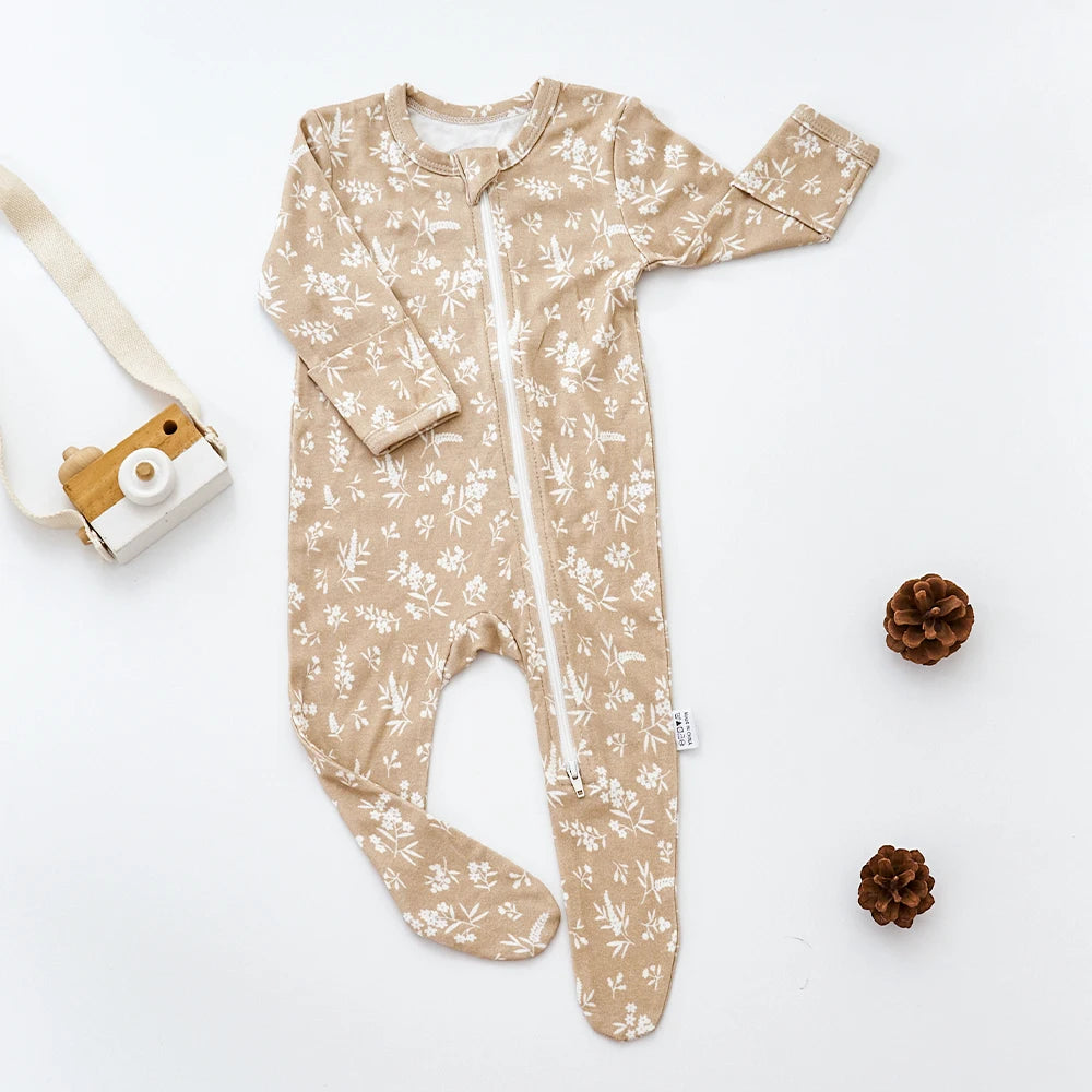 Premium Baby Romper Bamboo Cotton Blend Knit Long Design Unisex Infants 0 To 12 Months - ToylandEU
