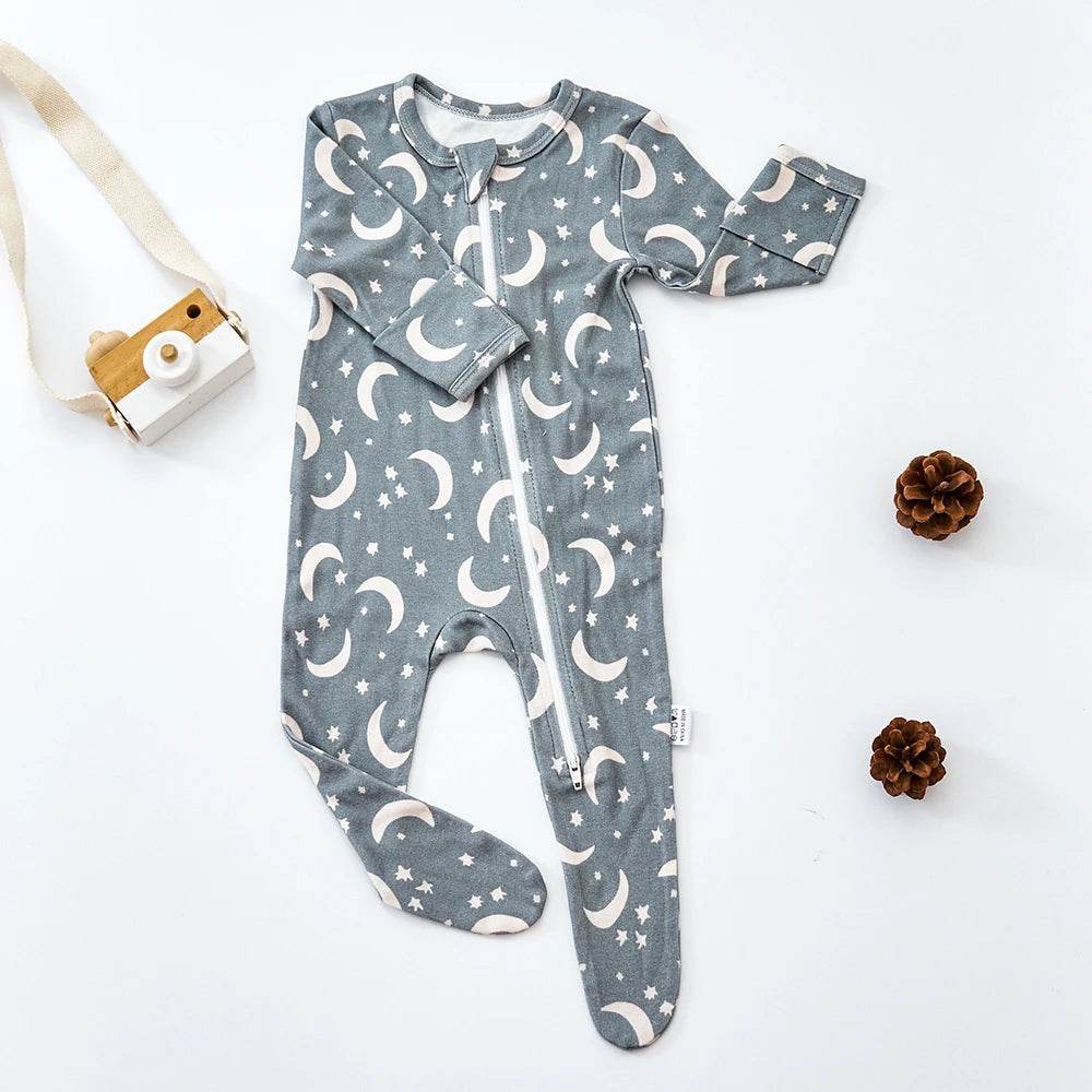 Premium Baby Romper Bamboo Cotton Blend Knit Long Design Unisex Infants 0 To 12 Months - ToylandEU