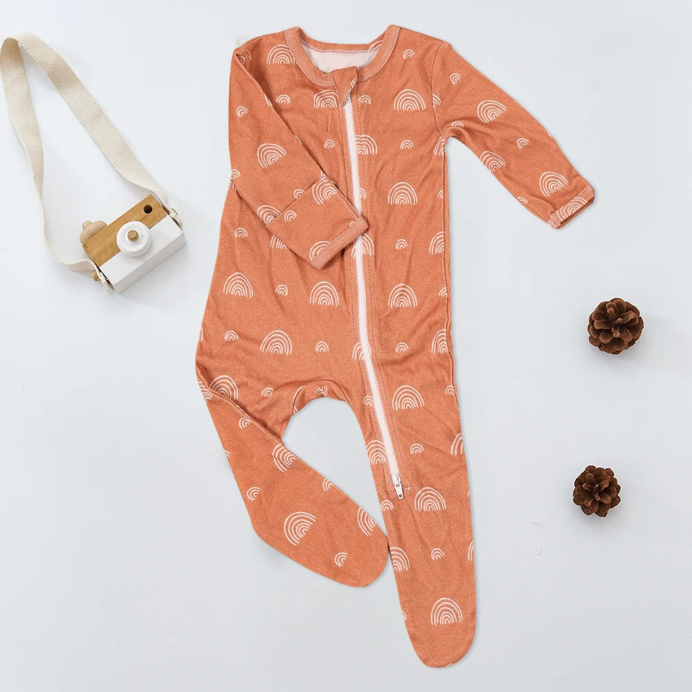 Premium Baby Romper Bamboo Cotton Blend Knit Long Design Unisex Infants 0 To 12 Months - ToylandEU
