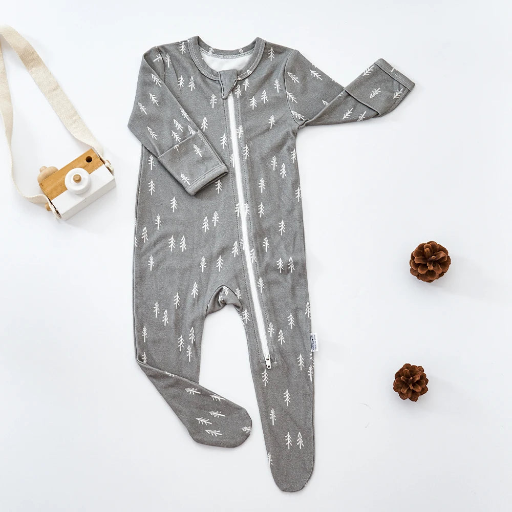 Premium Baby Romper Bamboo Cotton Blend Knit Long Design Unisex Infants 0 To 12 Months - ToylandEU