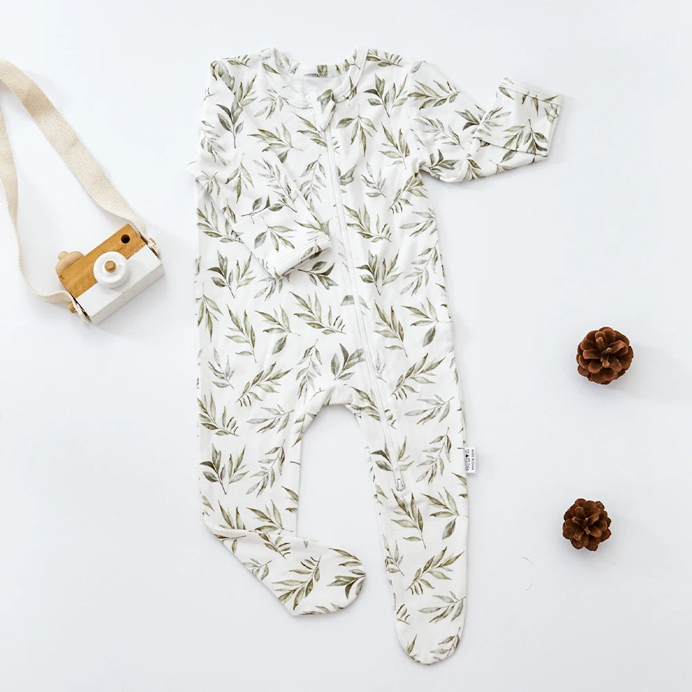 Premium Baby Romper Bamboo Cotton Blend Knit Long Design Unisex Infants 0 To 12 Months - ToylandEU