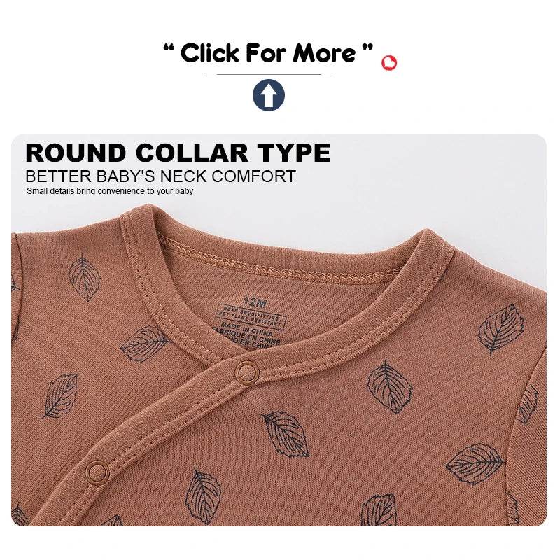 Premium Baby Rompers 3 Pcs Lot Autumn Winter Long Sleeve Cotton Soft For Newborns - ToylandEU