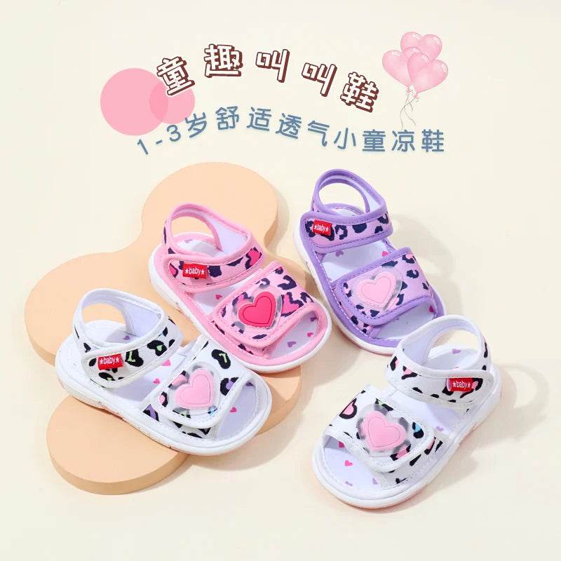 Premium Baby Shoes Squeaky Summer Sandal With Anti Slip Outsole For Toddler Girls - ToylandEU