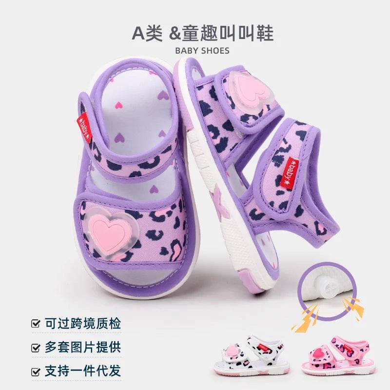 Premium Baby Shoes Squeaky Summer Sandal With Anti Slip Outsole For Toddler Girls - ToylandEU