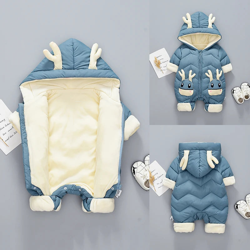 Premium Baby Snowsuit Velvet Thick Lining For Babies And Toddlers - ToylandEU