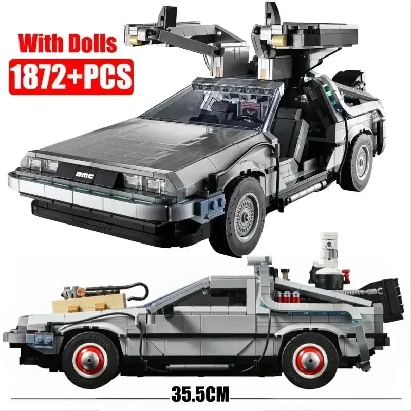 Premium Back To The Future Time Machine Building Blocks 1872 Pieces For Kids - ToylandEU