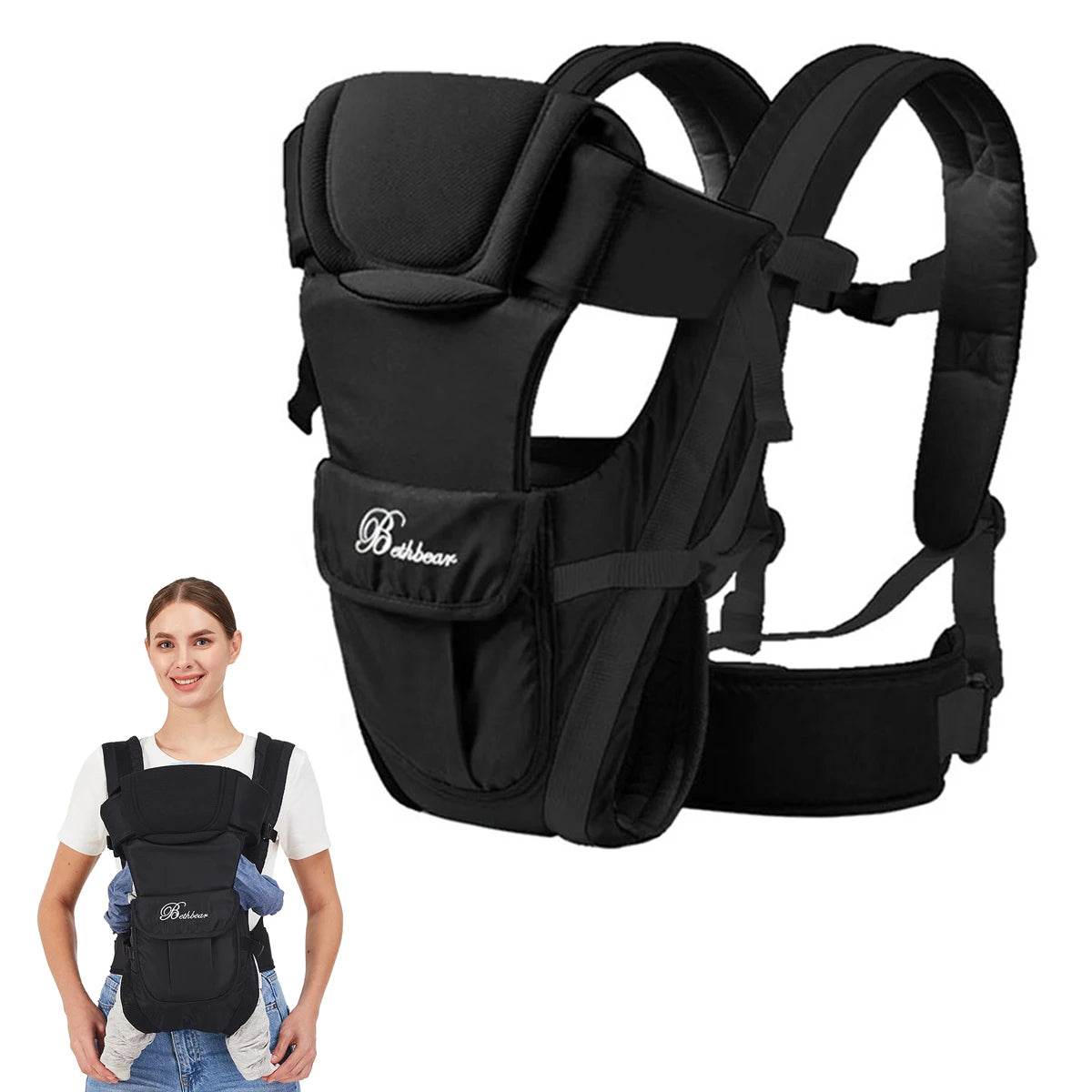 Premium Backpack Carrier 4-In-1 Ergonomic Design With Adjustable Straps Newborn To Toddler - ToylandEU