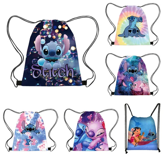 Premium Backpack Disney Lilo And Stitch Cartoon Drawstring For Kids - ToylandEU